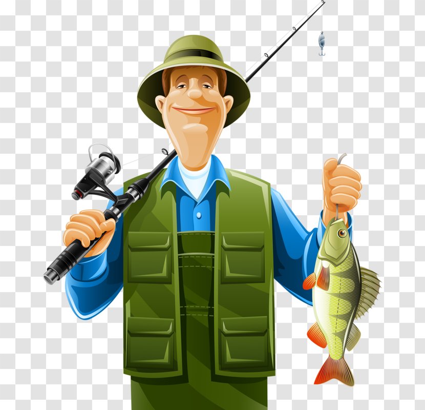 Fisherman Fishing Rod Cartoon - Stock Photography - Master Transparent PNG