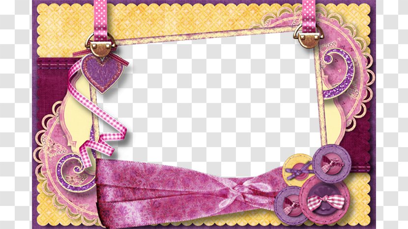 Picture Frame Petal - Purple - Cloth Button Transparent PNG