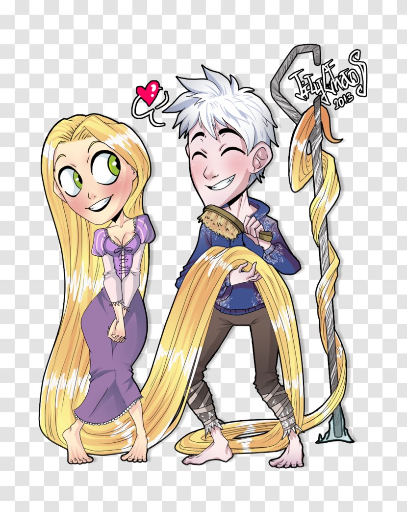 Jack Frost Rapunzel Drawing Tangled Fan Art - Heart - Rise Of The Guardians Transparent PNG