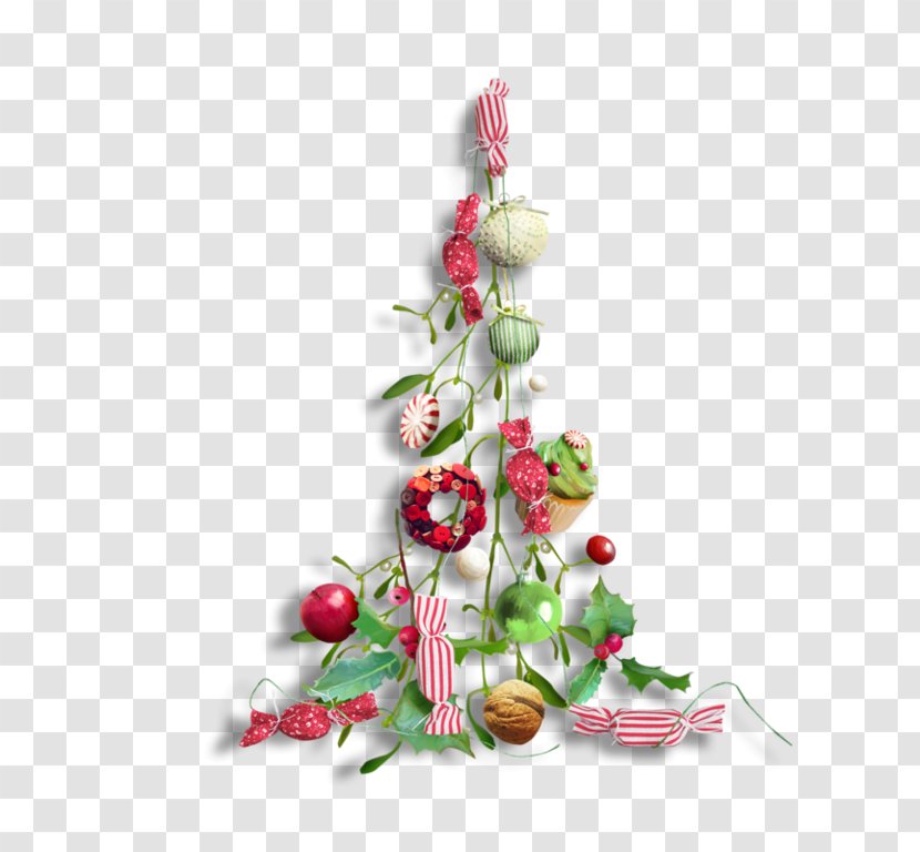 Christmas Decoration Pohlednice Clip Art - Floral Design - Candy Decorative Branches Transparent PNG