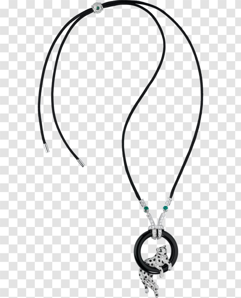 Necklace Cartier Emerald Onyx Brilliant - Jewellery Transparent PNG