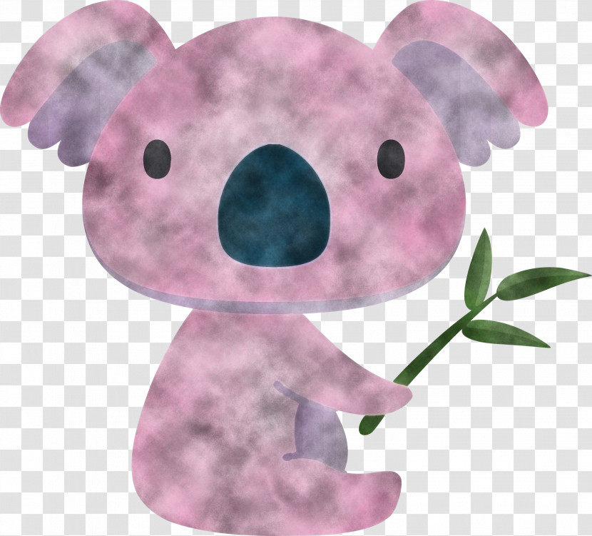 Koala Pink Cartoon Stuffed Toy Snout Transparent PNG