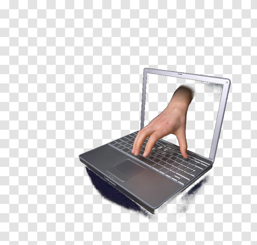 Laptop Computer Monitor Display Device - Portable - Through The Hands Of Screen Transparent PNG