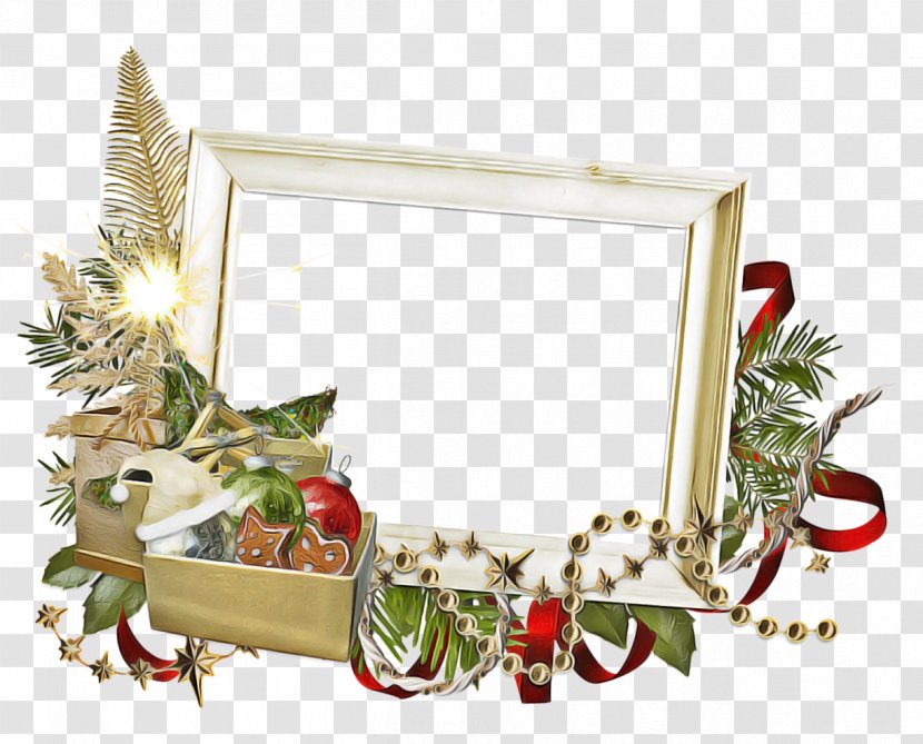 Christmas Picture Frame - Rectangle - Eve Plant Transparent PNG