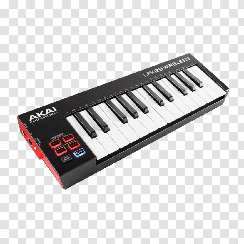 Computer Keyboard Akai Professional LPK25 MIDI Controllers USB - Controller Transparent PNG