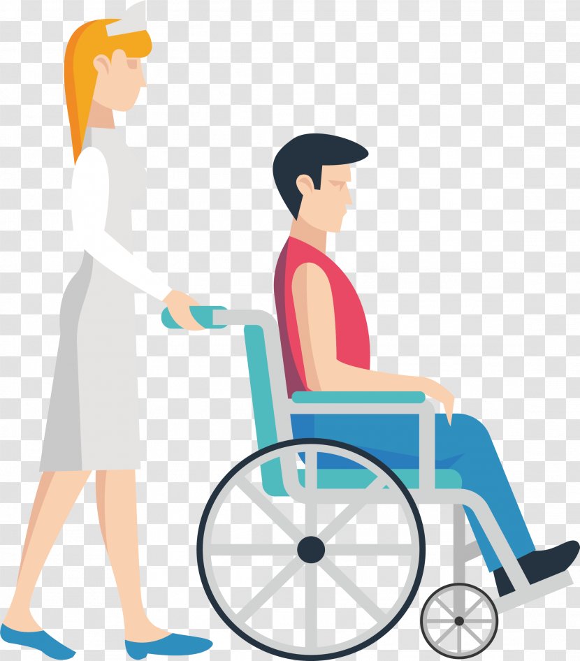 Nursing Wheelchair Clip Art - Shoulder - Push The Nurse Transparent PNG