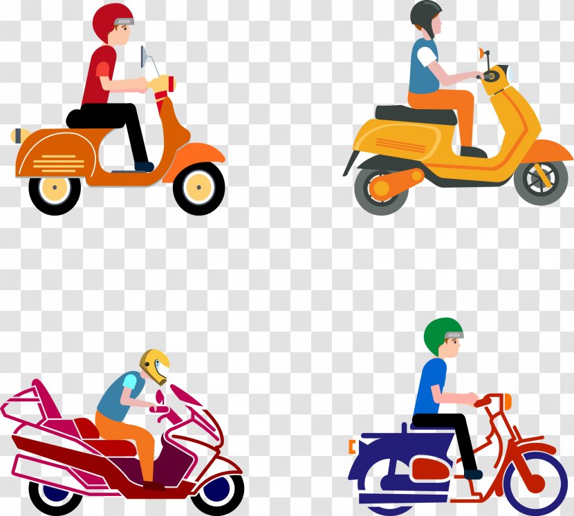 Car Scooter Motorcycle Vehicle - Vespa - Collection Icon Transparent PNG