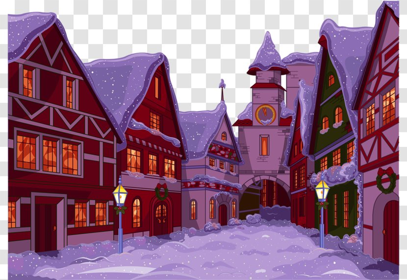 Santa Claus Christmas Village Illustration - House - Prince's Castle Transparent PNG