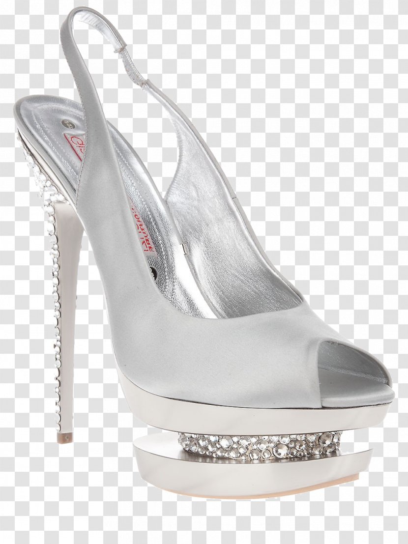 Sandal White High-heeled Footwear Shoe - Qian Ma Can Lorenz Silver Sandals Transparent PNG