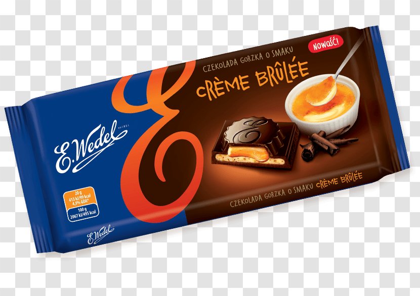 Praline Chocolate Bar E. Wedel Crème Brûlée - Snack Transparent PNG