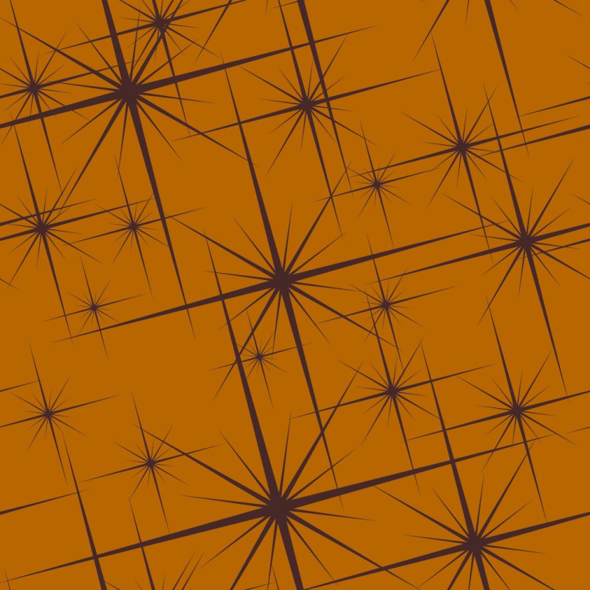 Dark Yellow Star - Orange - Textile Printing Transparent PNG