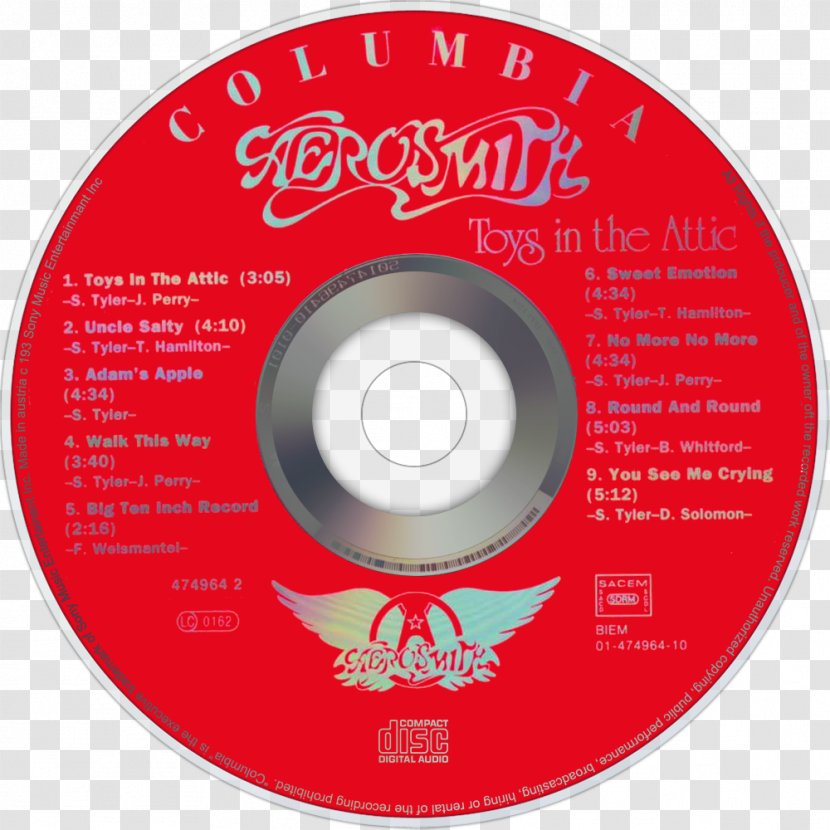Aerosmith Compact Disc Greatest Hits Classics Live I And II Toys In The Attic - Cartoon Transparent PNG