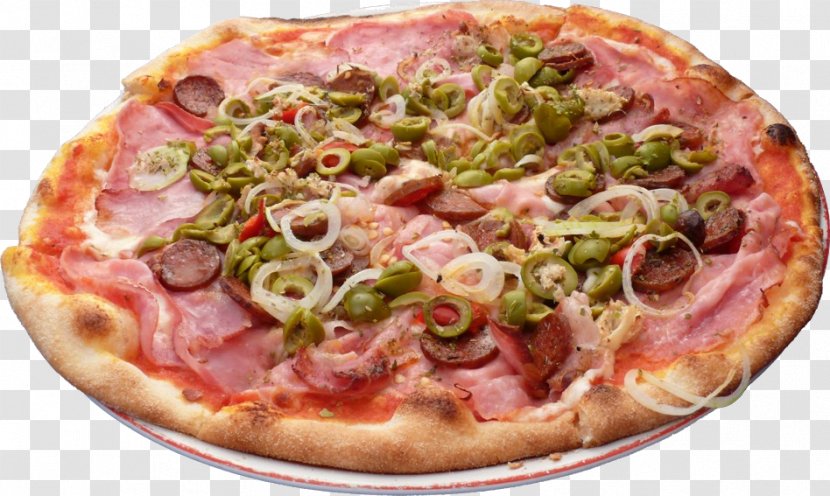 California-style Pizza Sicilian Prosciutto Tarte Flambée - Cuisine Transparent PNG