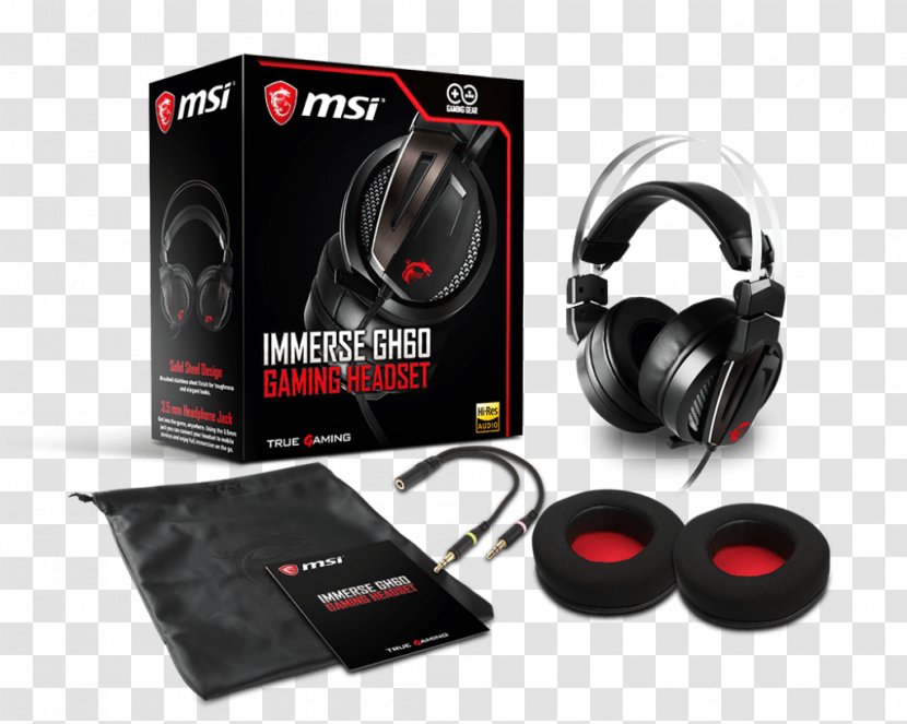 Microphone GAMING Headset Immerse GH10 Micro-Star International Headphones Transparent PNG