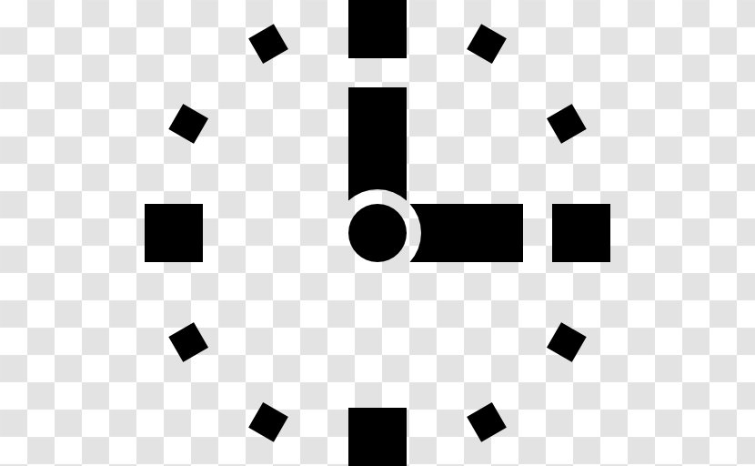 American Clock Icon Design - Monochrome Transparent PNG