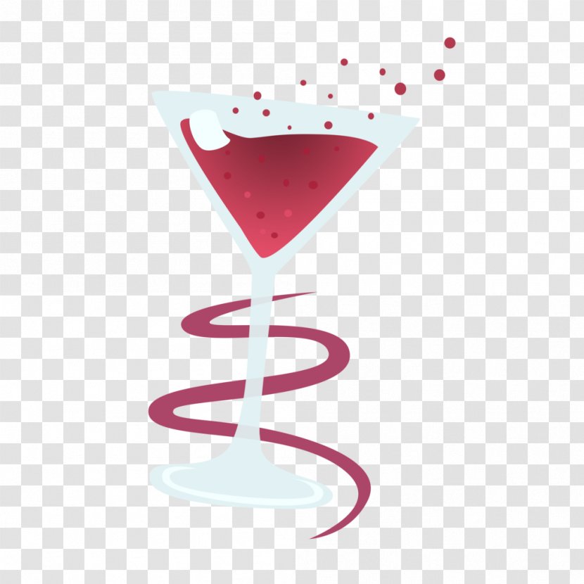 Wine Cocktail Martini Sea Breeze Garnish - Stemware - Cartoon Bartender Transparent PNG