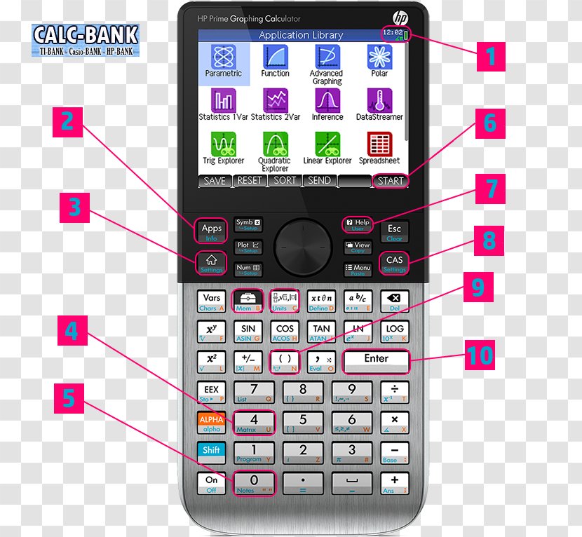 Hewlett-Packard HP Prime Graphing Calculator Computer Algebra System - Hewlettpackard - Geometric Color Image Transparent PNG