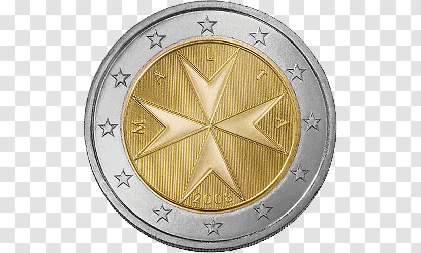 Malta 2 Euro Coin Coins - Maltese Transparent PNG