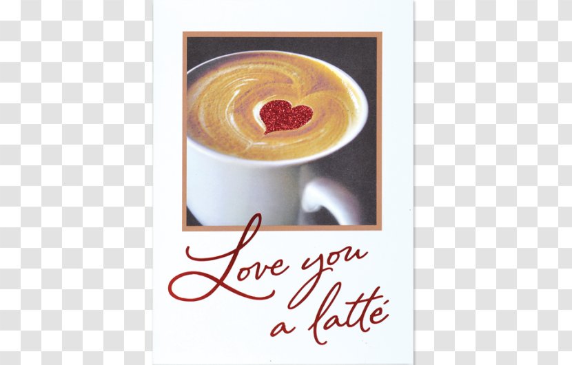 Cappuccino Flat White Ristretto Latte Espresso - Valentine's Day Greeting Card Material Transparent PNG