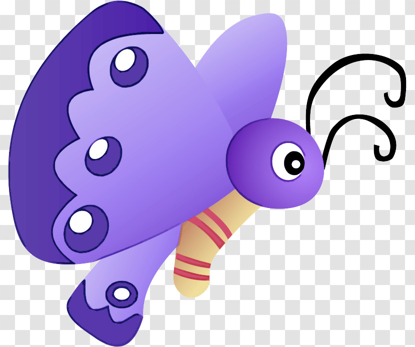 Butterfly Violet Purple Cartoon Moths And Butterflies Transparent PNG