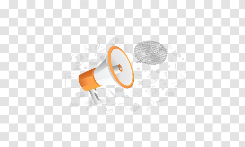 Loudspeaker Infographic - Orange - Megaphone Transparent PNG