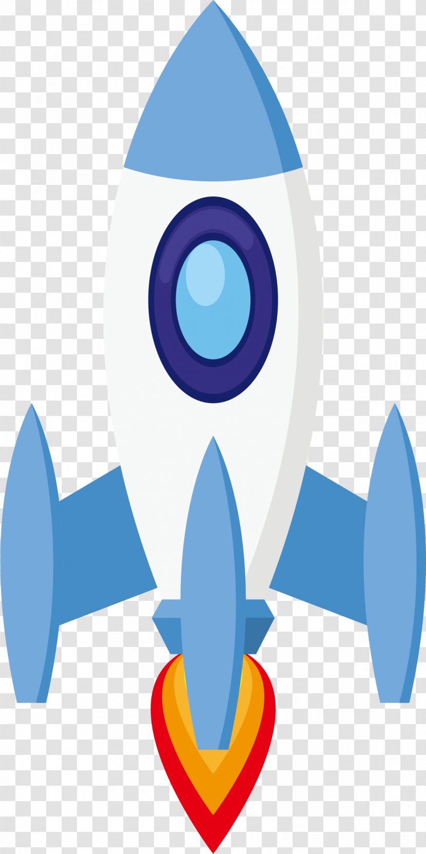 Rocket Spacecraft Drawing Cartoon - Blue White Transparent PNG