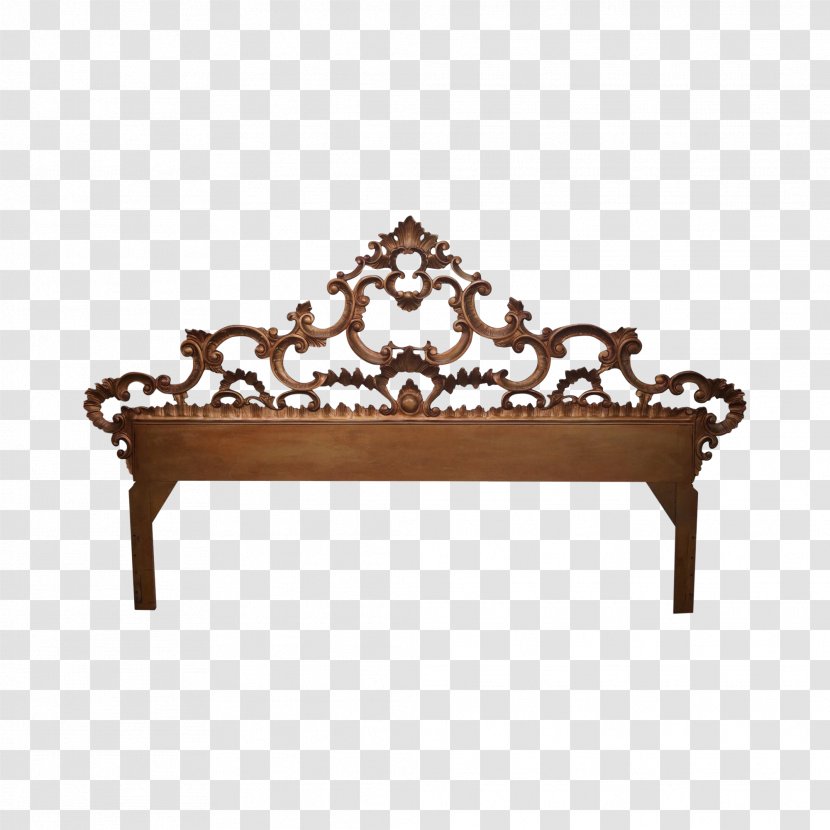 Table Headboard Rococo Bed Frame - Gilding Transparent PNG
