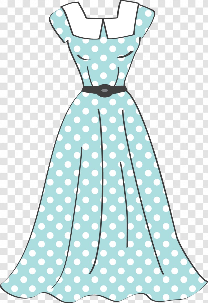 Clothing Doll Dress Sneakers Clip Art - Polka Dot - Clothes Transparent PNG