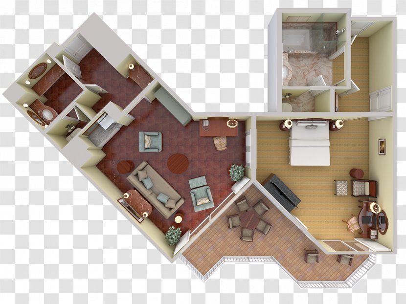 Wailea, Hawaii Grand Wailea Resort Floor Plan Waldorf Astoria Hotels & Resorts - Interior Design Services - Bed Top View Transparent PNG