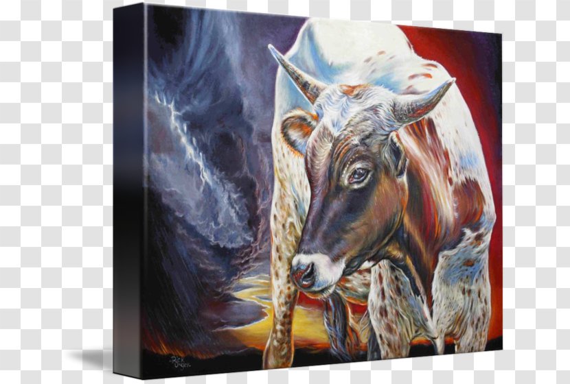 Painting Cattle Gallery Wrap Canvas Art - Purple Rain Transparent PNG