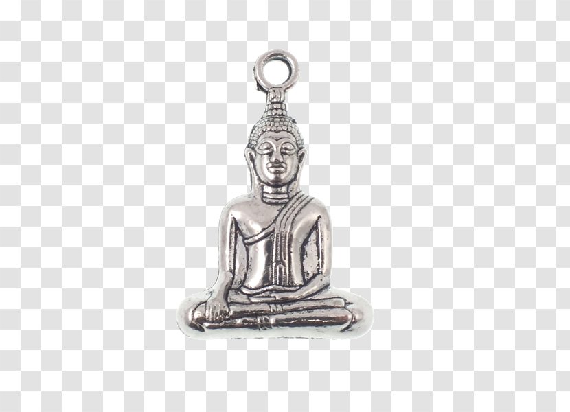 Silver Charms & Pendants Jewellery Metal Statue - Buddhist Material Transparent PNG