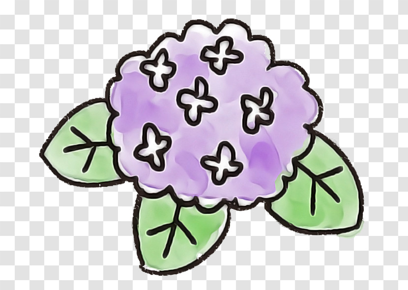 Purple Plant Petal Flower Sticker Transparent PNG