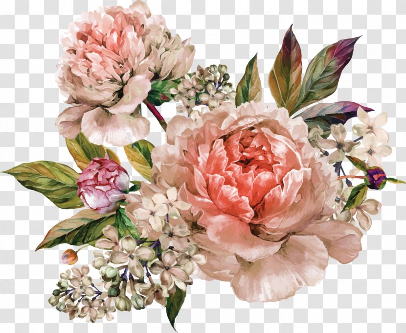 Flower Bouquet Floral Design Drawing - Pink Transparent PNG