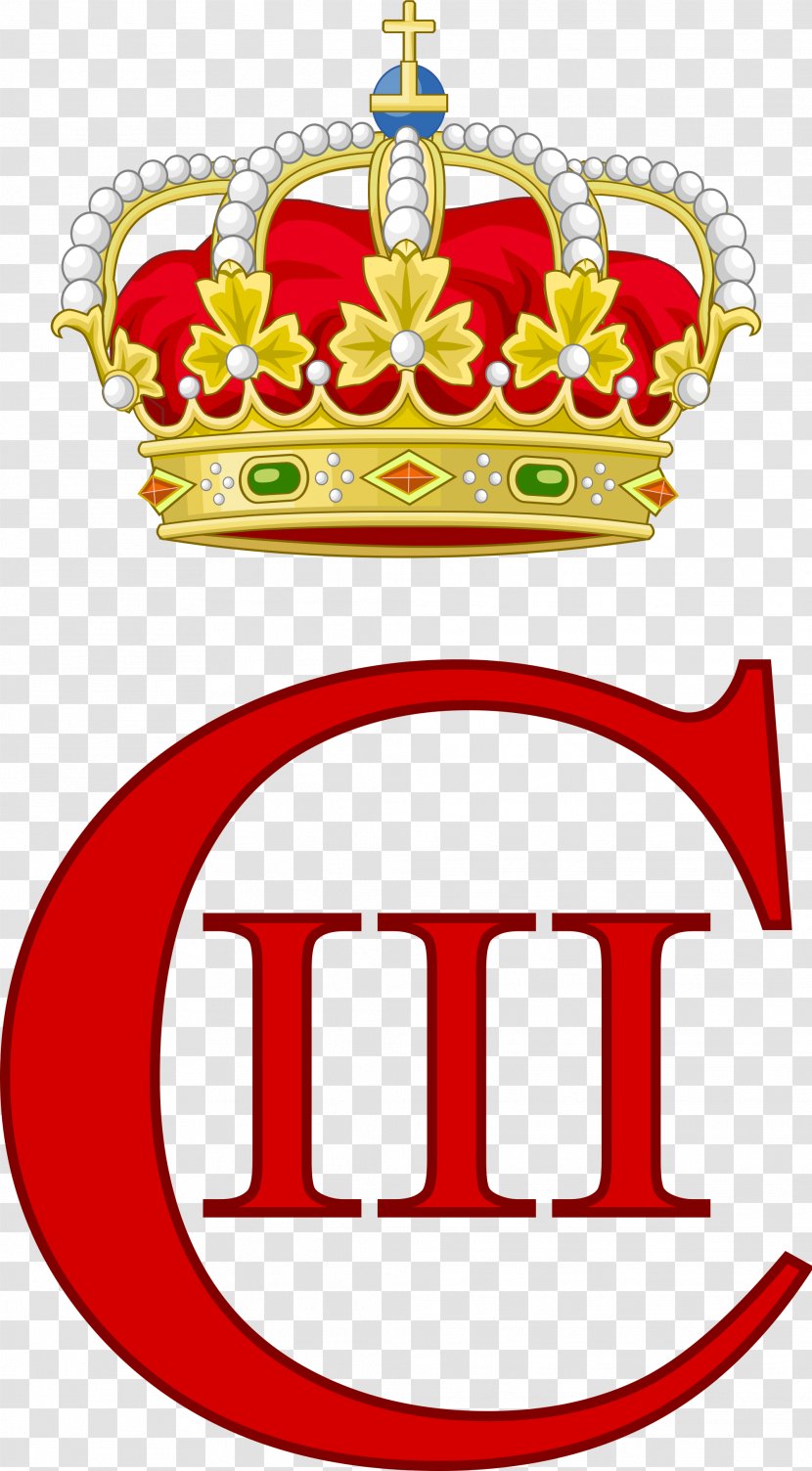 Monarchy Of Spain Royal Cypher Spanish Family - Order Charles Iii - Crown Transparent PNG