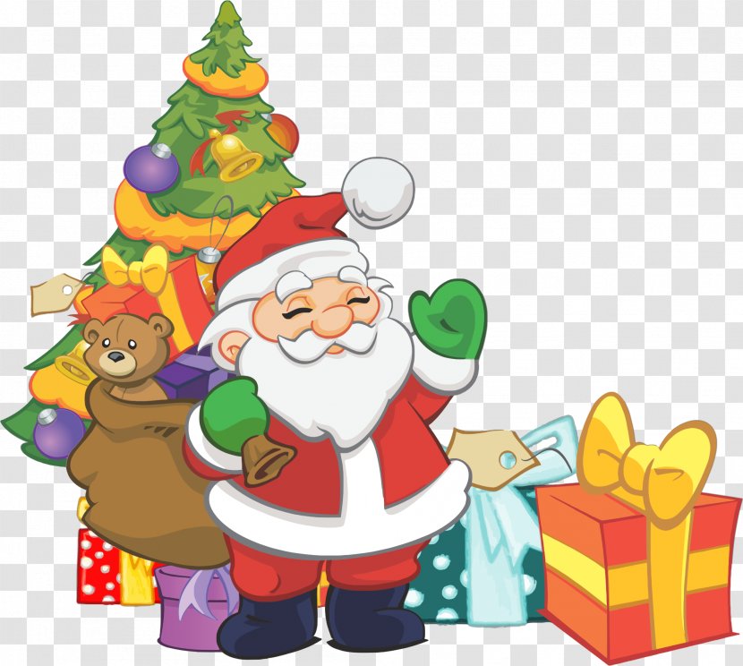 Scrooge Rudolph Gift Character Illustration - Santa Claus Points Transparent PNG