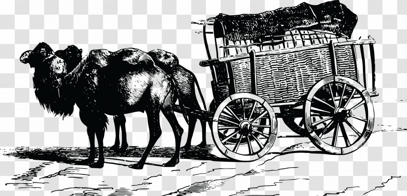 Horse Wagon Cart Clip Art - Camel Like Mammal Transparent PNG