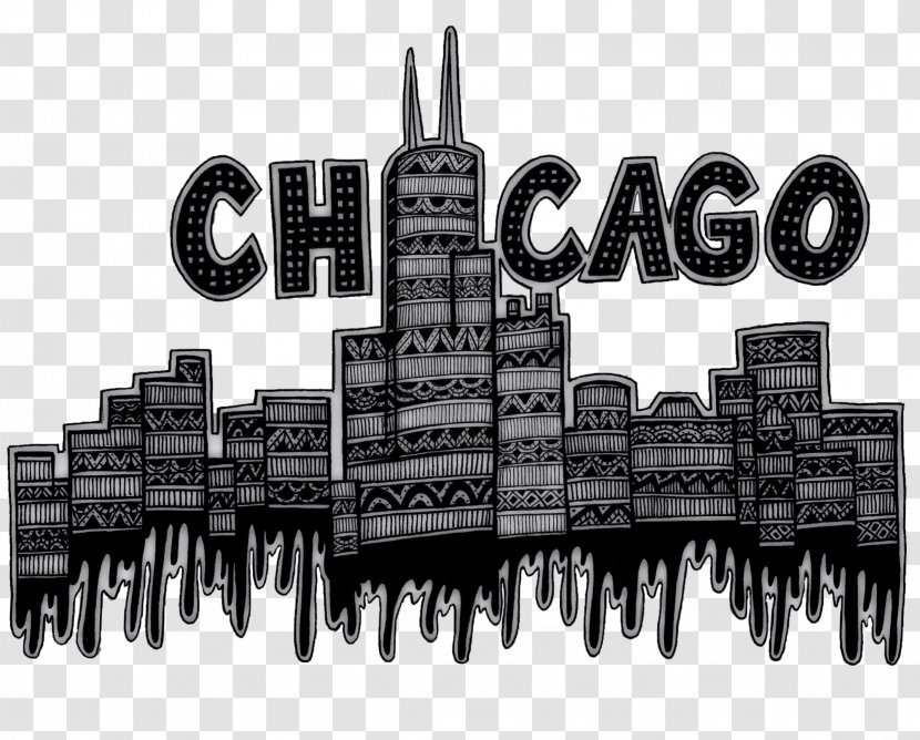 Chicago Skyline Willis Tower Drawing Image - Banner Transparent PNG