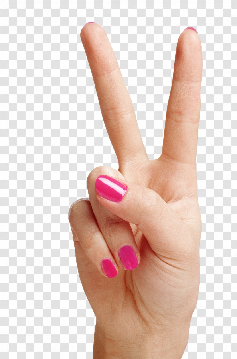 Finger Hand Pink Nail Skin - Manicure Sign Language Transparent PNG