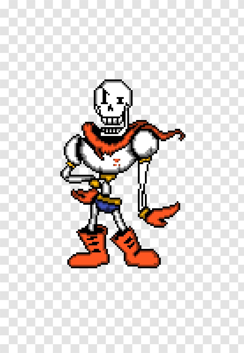 Undertale Sprite Papyrus Pixel Art Image Transparent PNG