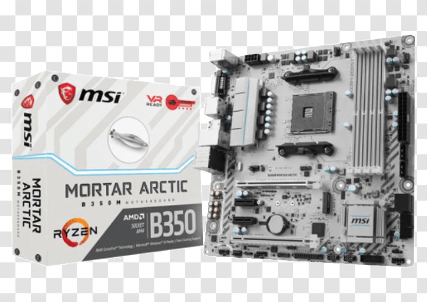 Socket AM4 MicroATX Motherboard Micro-Star International Ryzen - Computer Component Transparent PNG