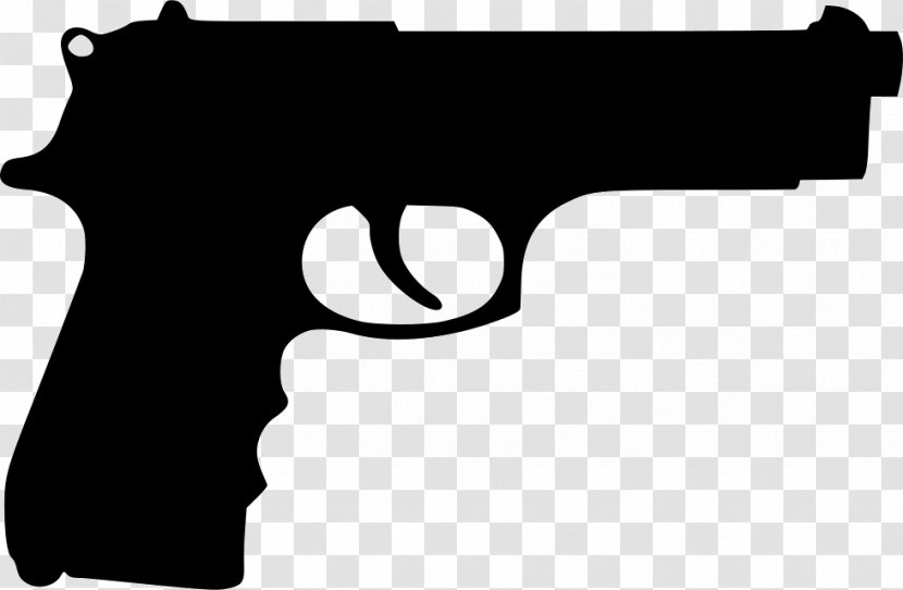 Wall Decal Sticker Firearm Handgun - Black Transparent PNG