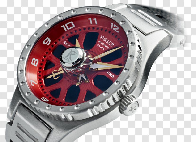 Skeleton Watch Chronograph Pin Invicta Group - Red Sky Transparent PNG