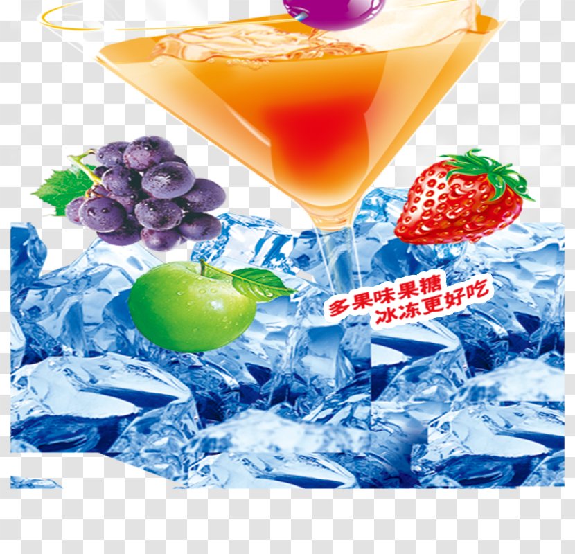 Juice Cocktail Garnish Mai Tai Wine Blue Hawaii - Fruit Ice Transparent PNG