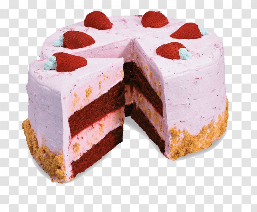 Ice Cream Cake Birthday Fudge - Torte - Strawberry Transparent PNG