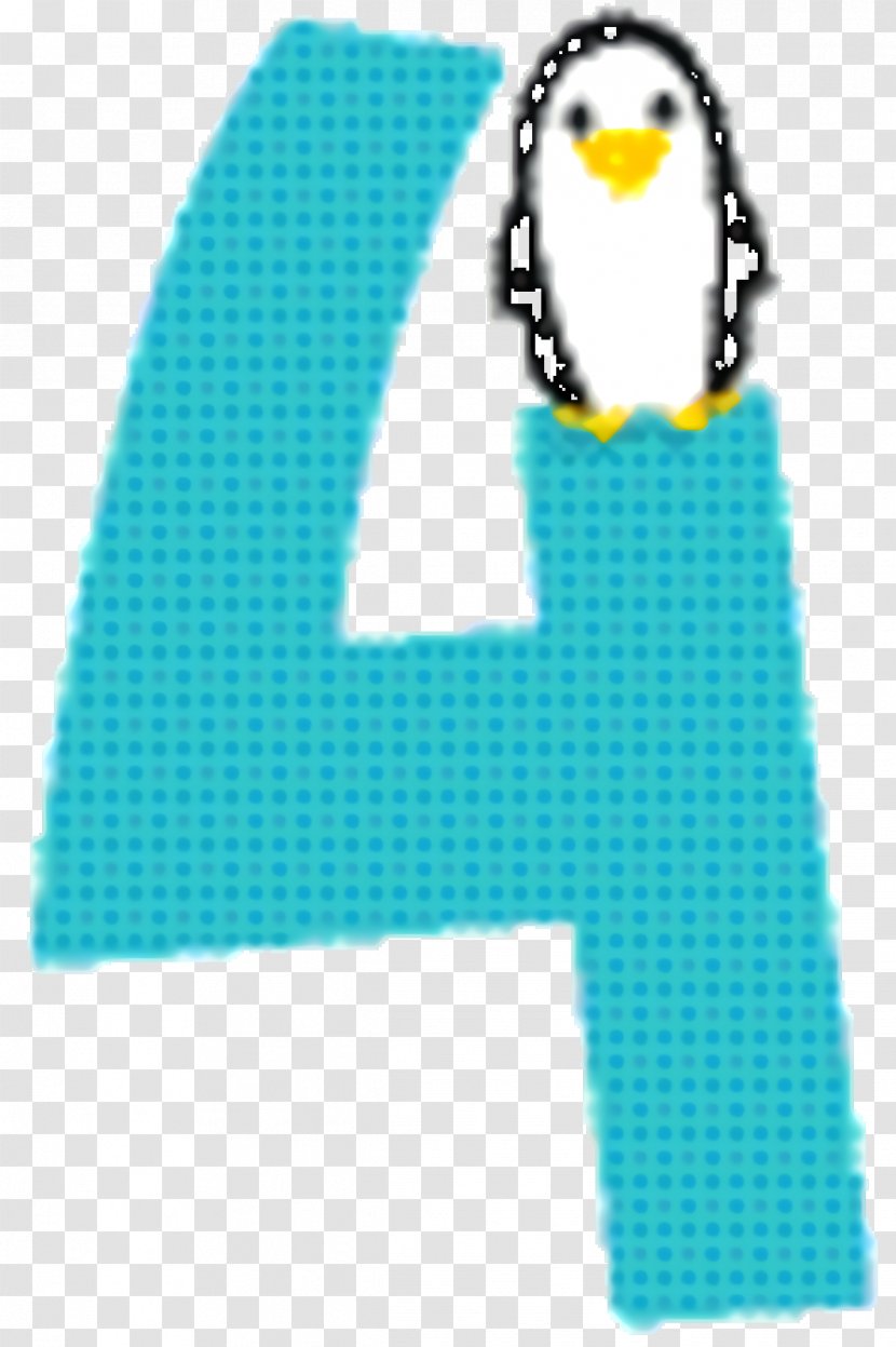 Penguin Cartoon - Turquoise - Aqua Transparent PNG