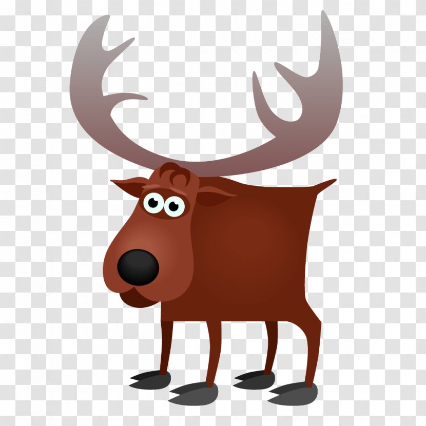 Cartoon Clip Art - Antler - Red Flat Goat Animal Transparent PNG