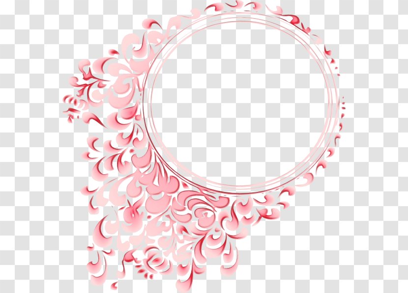 Pink Flower Cartoon - Picture Frames - Heart Doily Transparent PNG