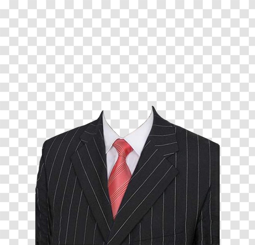 Suit Tuxedo Necktie - Outerwear - Black And Red Tie Transparent PNG
