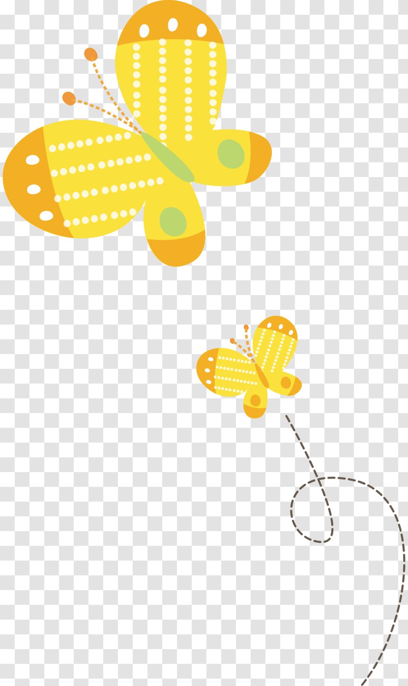 Butterfly Yellow Clip Art - Vecteur Transparent PNG