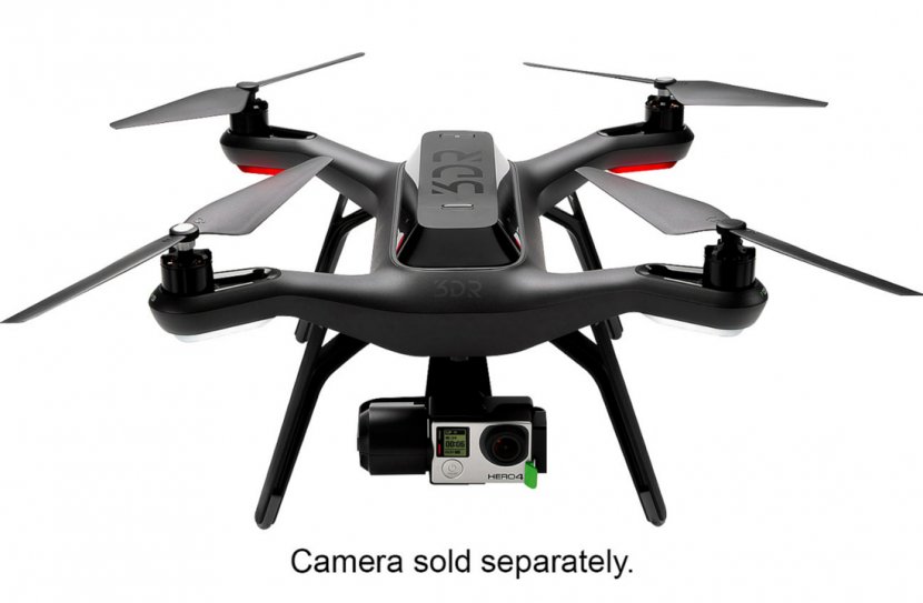 3D Robotics Unmanned Aerial Vehicle GoPro Quadcopter Technology - Airplane - Drones Transparent PNG